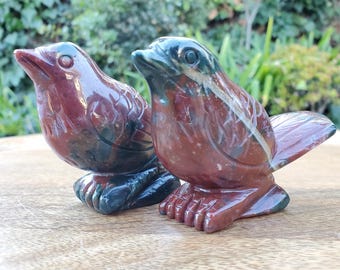 Ocean Jasper Bird - Strength & Renewal - 2.5" Jasper Carved Bird Crystal Stone Healing Crystals Gemstones