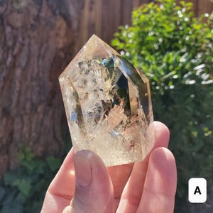 Chunky Citrine Tower with Rainbows - Abundance, Energizing, Creativity, New Beginnings - Golden Quartz Crystal Point Gemstone