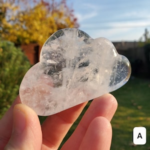 Standing Quartz Cloud - Counteracts the Negative, Magnifies Positive Energy, Cleanses the Aura - Clear Quartz Cloud Crystal Healing Gemstone