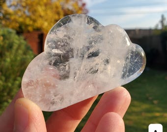 Standing Quartz Cloud - Counteracts the Negative, Magnifies Positive Energy, Cleanses the Aura - Clear Quartz Cloud Crystal Healing Gemstone