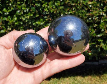 Terahertz Sphere - Creativity, Helps Clear Your Mind, Energizes Inner Body, Promotes Bloodflow - Silver Crystal Ball Healing Gemstones