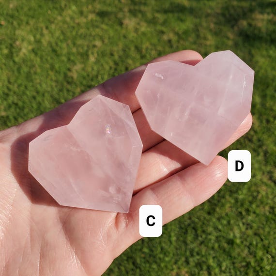Small Rose Quartz Faceted Heart - Unconditional Love, Passion, Forgiveness  - Pink Crystal Heart Stone Healing Crystals Gemstones - Etsy Israel