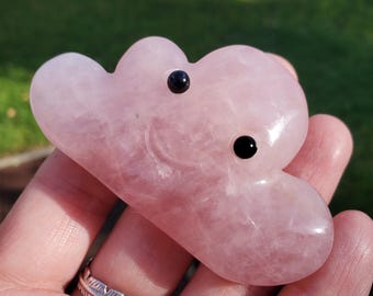 Happy Rose Quartz Cloud - Unconditional Love, Compassion, Kindness, Self Love - Standing Pink Cloud Crystal Stone Healing Gemstones
