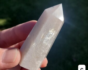 Gold Flash Moonstone Tower - Uplifting, Feminine Energy, Empowering - Flashy Moonstone Crystal Healing Point Gemstone