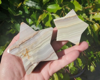 Pink Banded Calcite Star - Emotional Healing, Pure Love, Happiness, Soothing - Crystal Star Stone Healing Crystals Gemstones