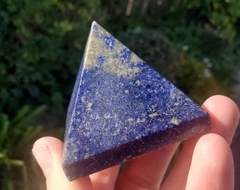 Chunky Lapis Lazuli Pyramid - Speak Your Truth, Stand In Your Power, Communication - Lapiz Lazuli Crystal Pyramid Healing Gemstone