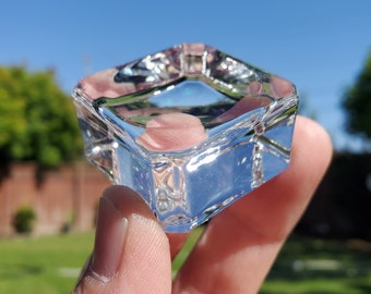 Small Square Glass Sphere Stand - Will Hold Any 2" to 3" Sphere - Stand ONLY - Crystal Ball Stand Holder Display
