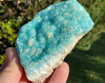 Raw Blue Aragonite Specimen - For Healers and Spiritual Teachers, Helps You Communicate & Deal With Others - Raw Crystal Ocean Stone
