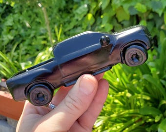 Black Obsidian Truck - Self Reflection, Release Negative Energies - 5.5" Black Truck Carving Crystal Healing Gemstone Office Display