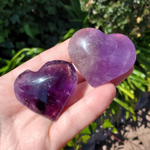 Small Amethyst Heart Calming, Energetic Protection, Positivity