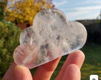 Standing Quartz Cloud - Counteracts the Negative, Magnifies Positive Energy, Cleanses the Aura - Clear Quartz Cloud Crystal Healing Gemstone
