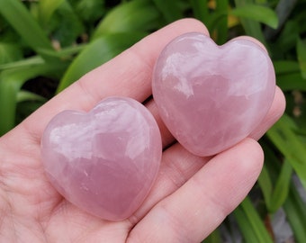 Small Rose Quartz Heart - Unconditional Love, Compassion, Kindness, Self Love - Pink Heart Crystal Stone Healing Gemstones