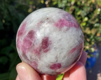 Pink Tourmaline Sphere - Unconditional Love, Healing, Understanding, Feeling Safe - Rubellite Sphere Crystal Ball Gemstones