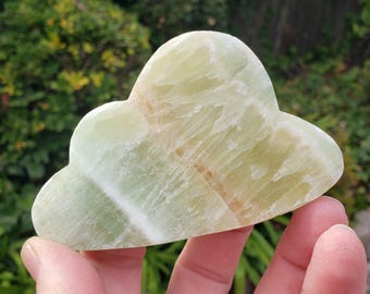Banded Pistachio Calcite Cloud - Emotional Healing, Pure Love - 3.75" Crystal Green Cloud Stone Healing Crystals Gemstones
