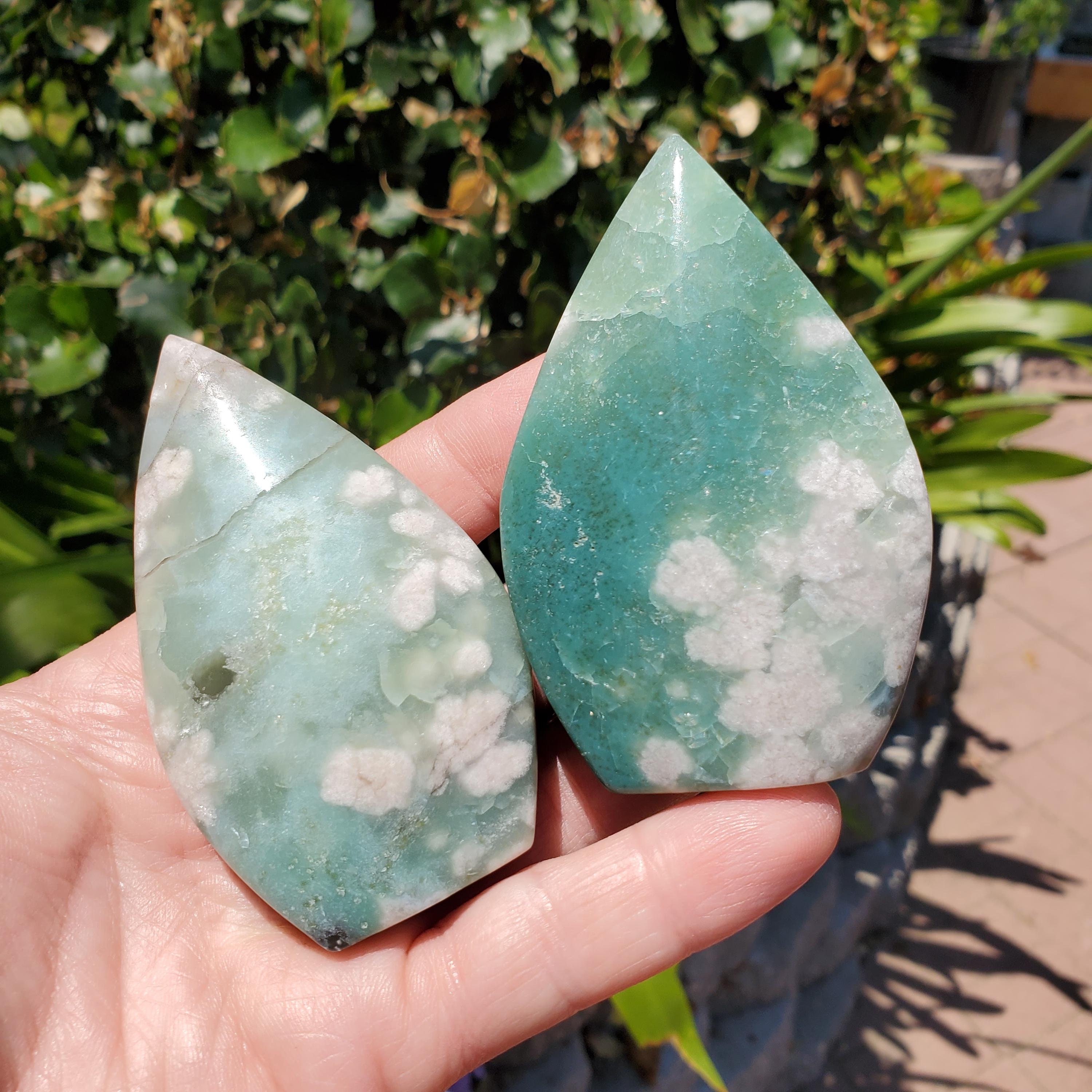 Green Flower Agate - Etsy Green Flower Agate - Etsy