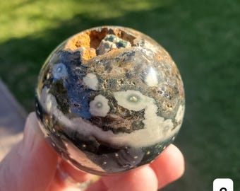 Ocean Jasper Spheres - Strength & Renewal - Jasper Crystal Crystal Ball Healing Crystals Gemstones