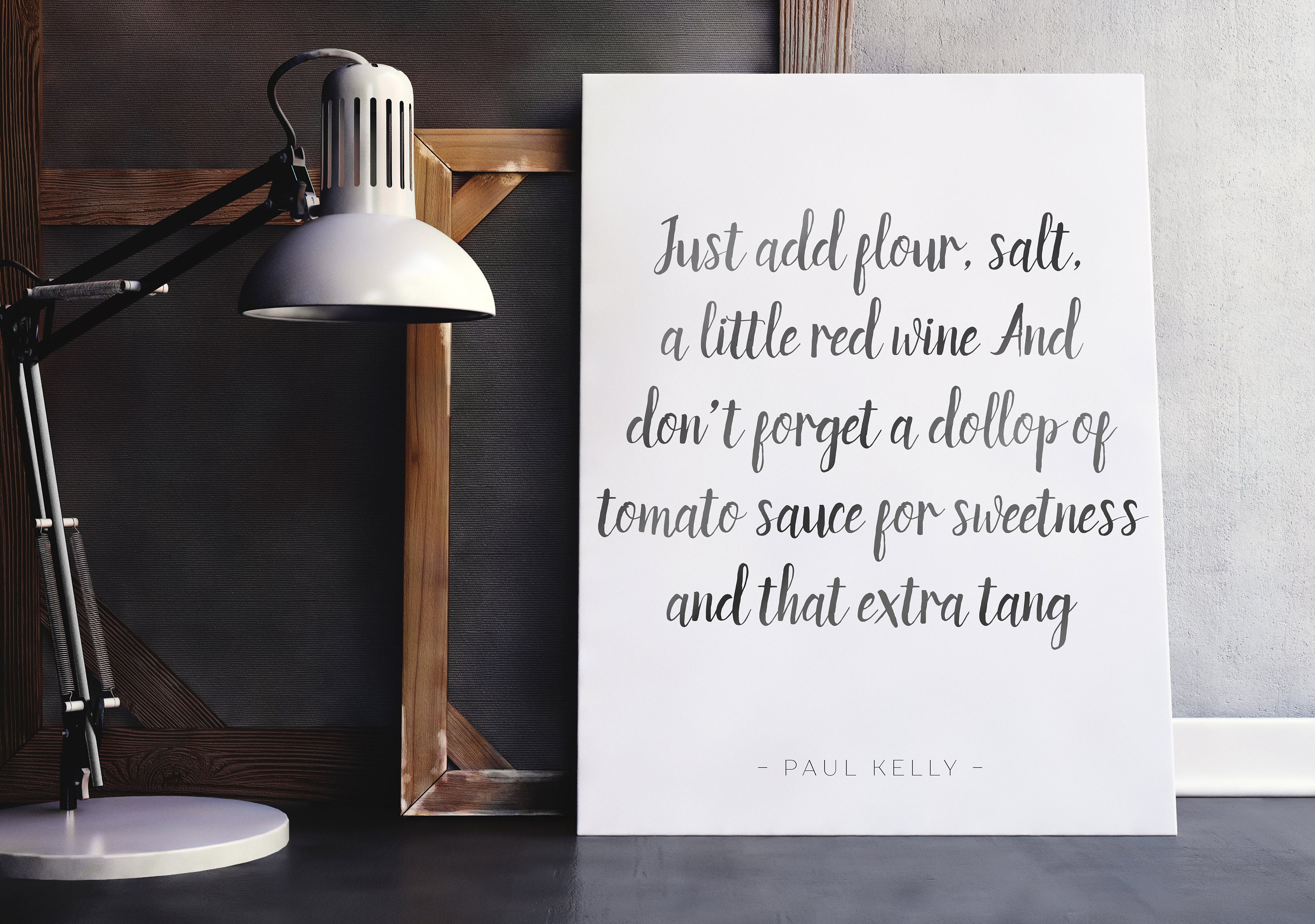 Buy Paul Kelly How to Make Gravy Lyric Poster DIGITAL Online in India