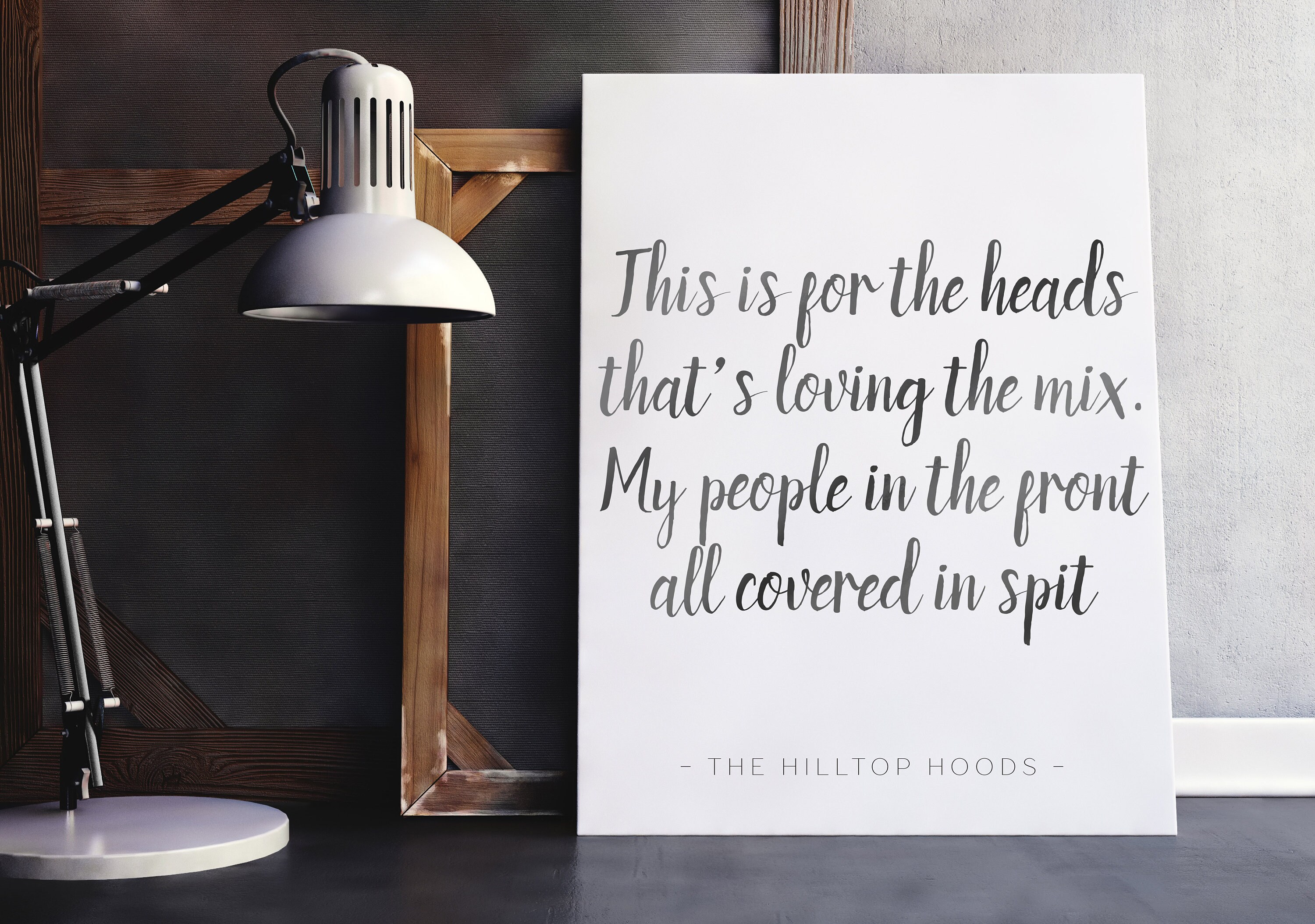 The Hilltop Hoods Nosebleed Section Lyric Poster DIGITAL Etsy