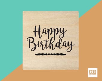 Feliz Cumpleaños - Sello de goma de 6 cm (DODRS0022)