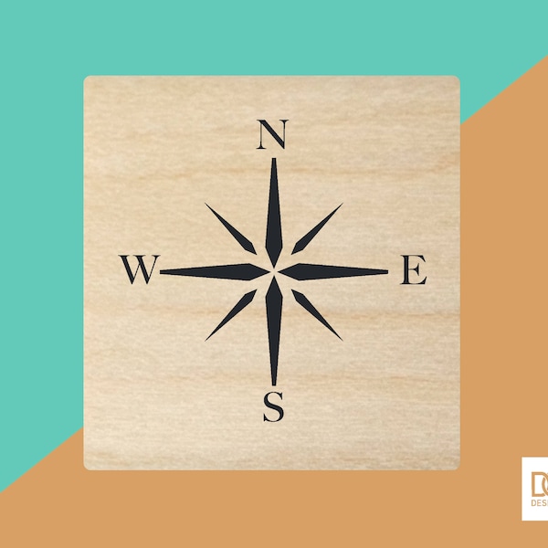 Compass - 3cm Rubber Stamp (DODRS0101)