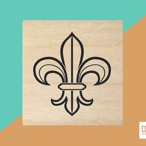 Fleur de Lis - 3cm de timbre en caoutchouc (DODRS0135)