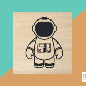 Astronauta - Carimbo de Borracha de 3cm (DODRS0069)