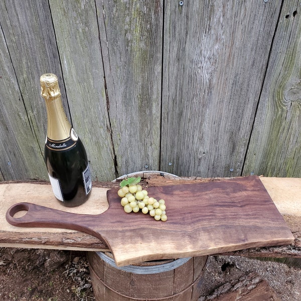 Live edge cutting board- charcuterie board- serving board- Black Walnut charcuterie- cheese board