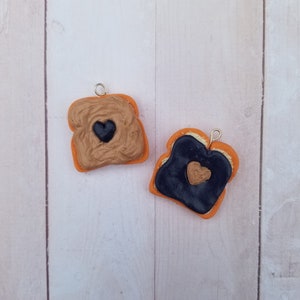 Polymer Clay Peanut Butter and Jelly PB&J Friendship charms