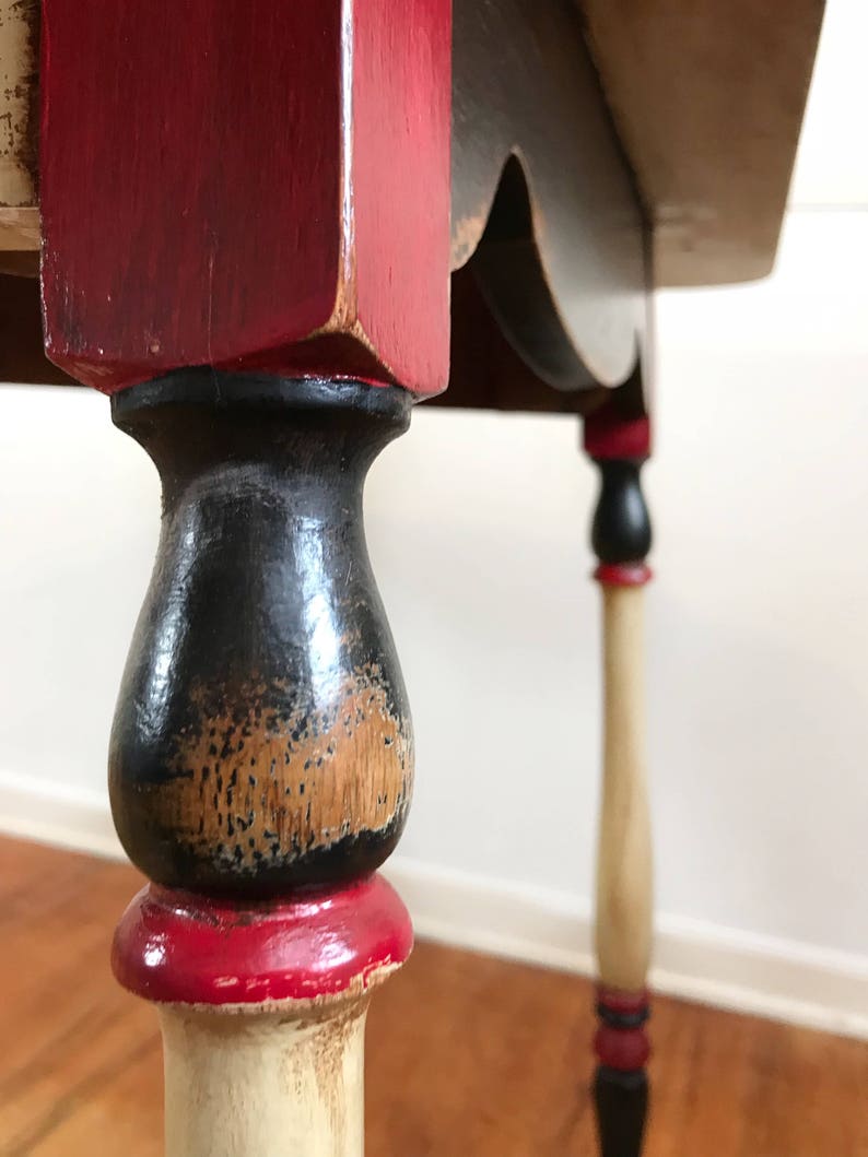 Antique dropleaf farmhouse table / Reimagined rustic table Etsy