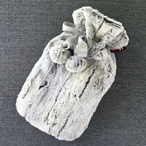 Luxe Faux Fur Hot Water Bottle Cover - Silver Fox (Cover Only)