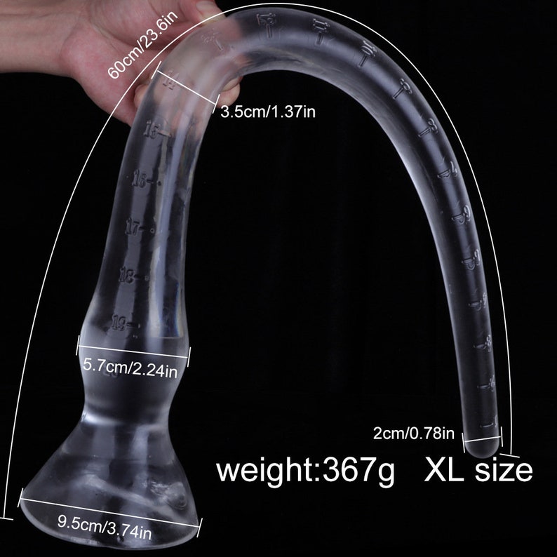 EXTREME DEPTH Anal Plug S, M, L, XL Anal Whip Tentacle Dildo, Soft With Suction Cup 