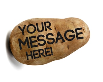 Potato Parcel - Send a message on a Potato! Funny greeting card alternative (congrats, happy birthday, I love you, get well soon)