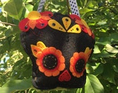 SUGAR SKULL - Day of the Dead - Felt Art