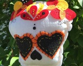 SUGAR SKULL Day of the Day Felt Art