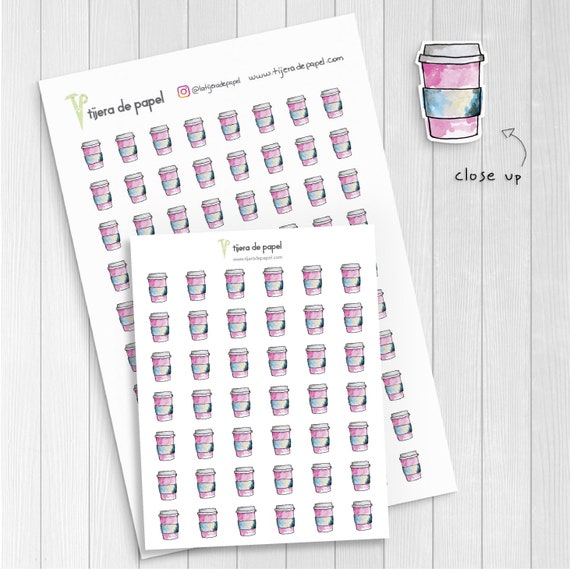Coffee Cup Drink Planner Stickers