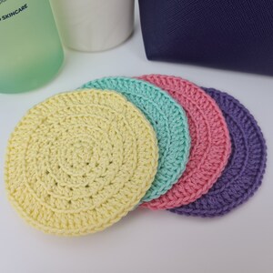 Face Scrubbies, umweltfreundlich, 100% Baumwolle, gehäkelt, handgemacht, Make-Up Pads