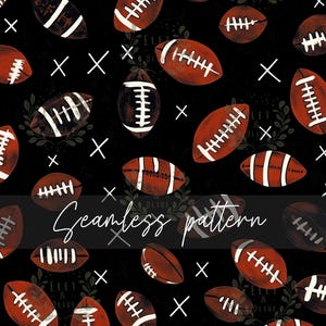 Football Seamless Pattern, Football Paper Seamless File, DIGITAL DOWNLOAD, Printable Scrapbooking Paper Background