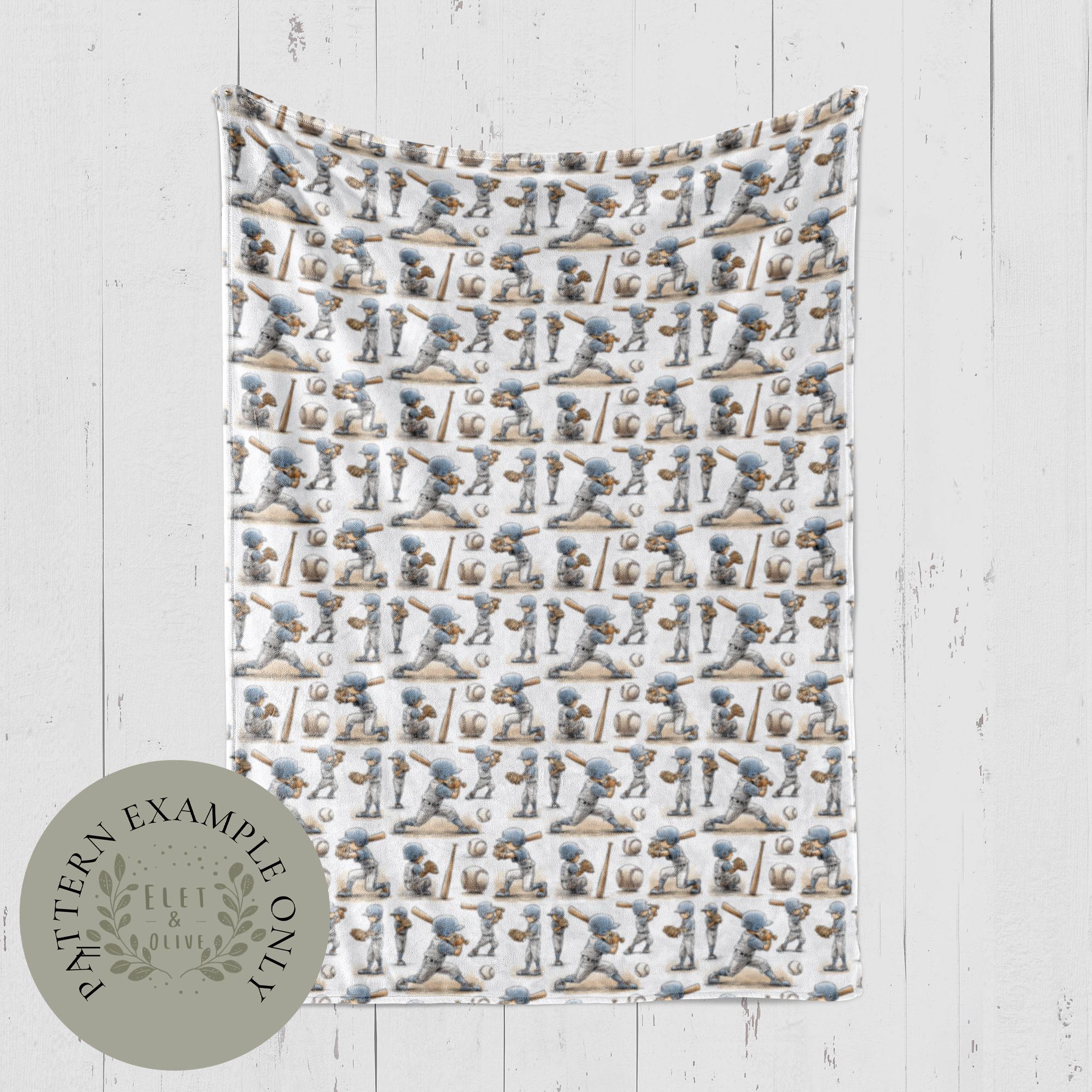 Baseball Seamless Pattern, DIGITAL DOWNLOAD FILE, Baseball Players ...