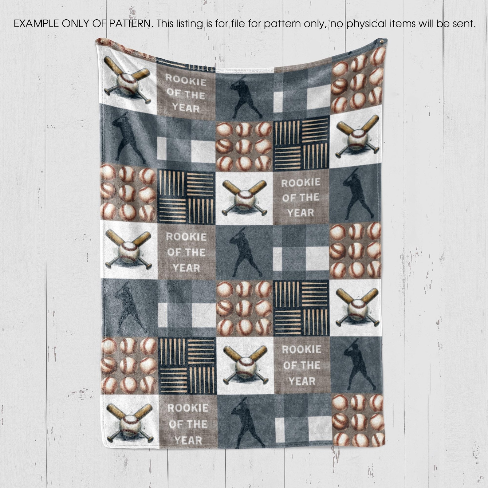 Iha Rookie F Pattern Baseball Seamless Pattern, DIGITAL DOWNLOAD, Patchwork Rookie of the ...