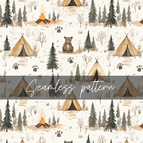Camping Fabric - Etsy