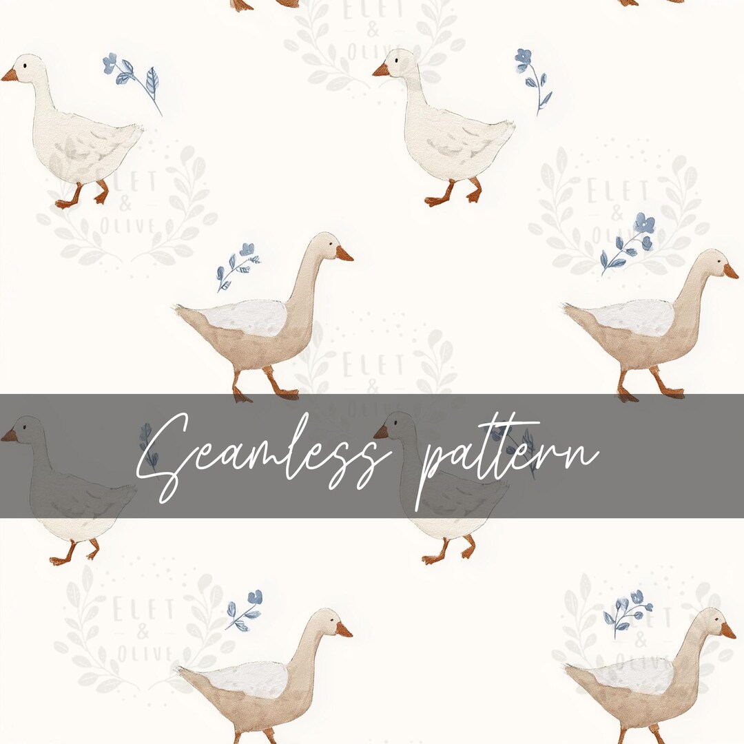 Goose Endless Pattern Goose Seamless Pattern, Digital Download - Etsy