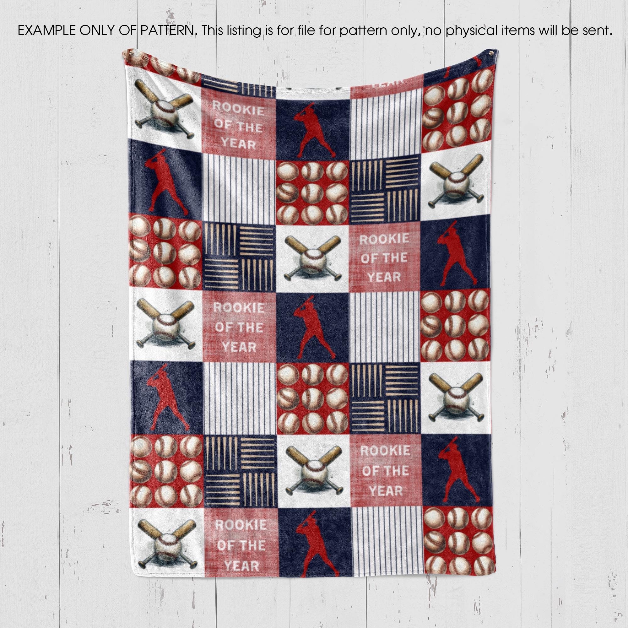 Iha Rookie F Pattern Baseball Pattern Seamless File, DIGITAL DOWNLOAD, Patchwork Rookie of ...