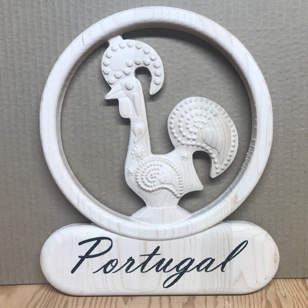Wood Carved Portuguese Good Luck Rooster Etsy