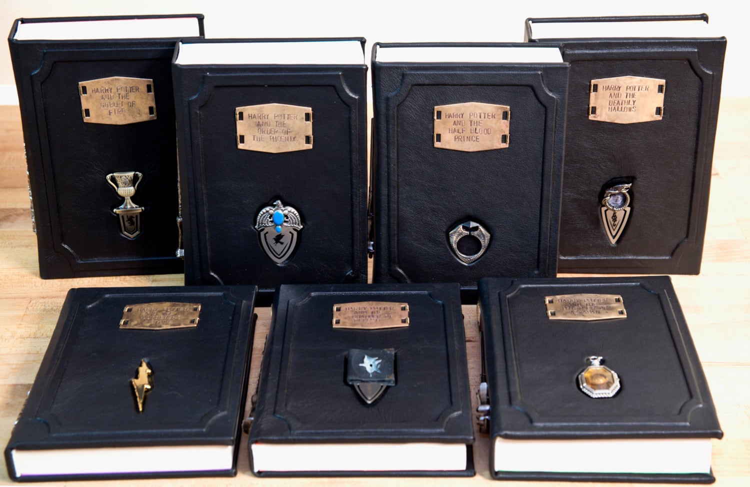 Leather bound harry potter book set best sale