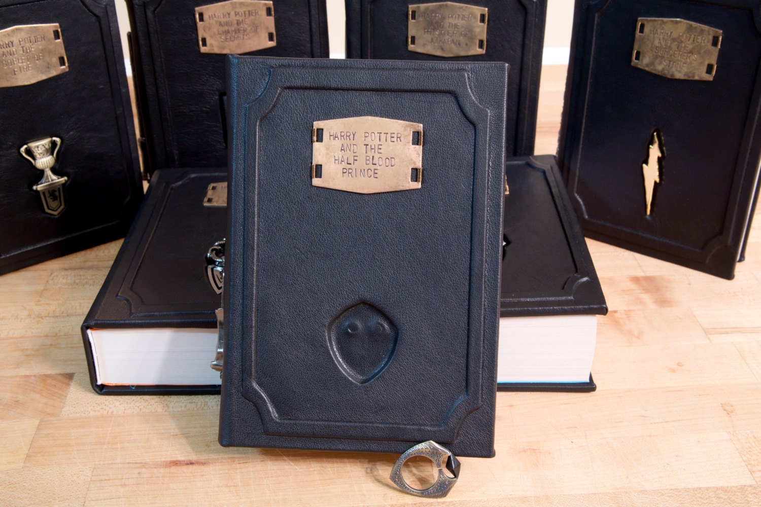 Custom Leatherbound Harry Potter Series Reserved for Joe Etsy New Zealand