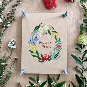 Native Wild Flowers, Flower Press, Hobby craft, Wooden, Handmade, Gift fore her, gift idea, nature press, Whimsical art, Made in Tasmania image 1