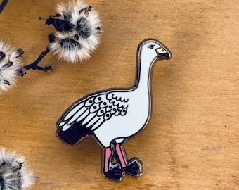 Enamel LAPEL PIN Cape Barren Goose Tasmanian Icons Collection Pigment Pins Jewellery Wearable Original Art Statement Brooch Accessory