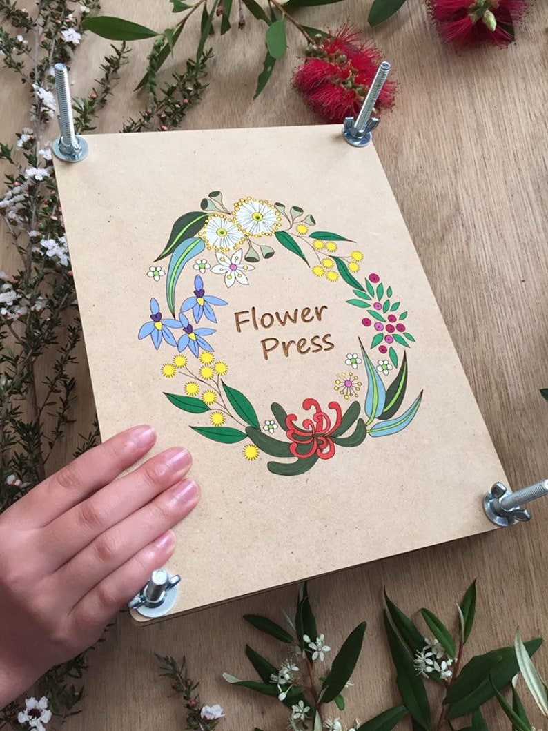 Native Wild Flowers, Flower Press, Hobby craft, Wooden, Handmade, Gift fore her, gift idea, nature press, Whimsical art, Made in Tasmania image 8