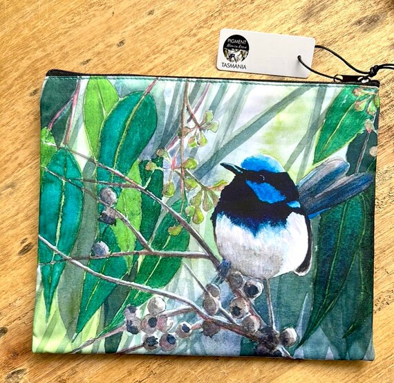 Superbe troglodyte bleu gommiers Australie Bush pochette sac