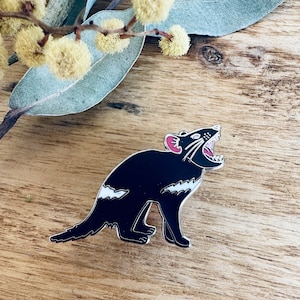 Tasmanian Devil, Devil Pin, Tasmania Animals, Endangered Species, Wearable Art, Devil Brooch, gift ideas, Australian animals, Tassie Devils